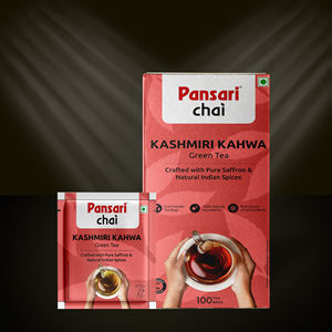 Kahwa Kashmirí, 100 Sobres (1.8g Cada Uno) Té Verde Tradicional con Azafrán y Especias - Product Image 1