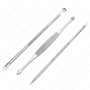 Professional 3 Piece Stainless Steel Blackhead Remover Kit Facial Pore Cleaner Acne Extraction Beauty Tool Set - Product Image 3