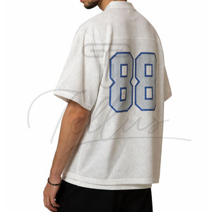 เสื้อยืดตาข่ายโพลีเอสเตอร์คุณภาพสูง 100% สำหรับผู้ชาย สีพื้น เสื้อยืดตาข่ายฤดูร้อน สินค้าอินเทรนด์ เสื้อยืดตาข่ายแบบกำหนดเอง OEM - Product Image 2