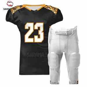 Uniforme de football américain personnalisé de haute qualité, respirant, sublimé, à manches courtes, pour jeunes et adultes, service OEM, styles vierges ou à motifs. - Product Image 1