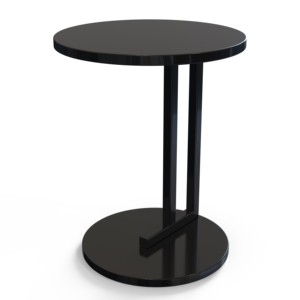 Mesa de Centro de Acero Contemporánea Metal Drake, Base de Pedestal de Metal Resistente, Mesa Auxiliar Minimalista para Patio, Balcón o Cafetería - Product Image 6