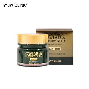 Crème riche au caviar et à l'or de luxe 3W Clinic 100g, effet anti-âge - Product Image 1
