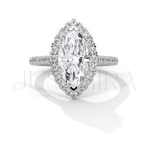 925 Silver Premium Design 14k Rose Gold Engagement Ring Classic Proposal Ring With Marquise Cut Moissanite Diamond <b>Wedding</b> Rinf - Product Image 6
