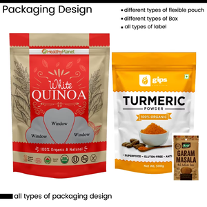 Services de conception graphique personnalisée pour emballages alimentaires, sachets souples de qualité alimentaire, sacs en plastique PET, commandes personnalisées de la marque Makewell - Product Image 1
