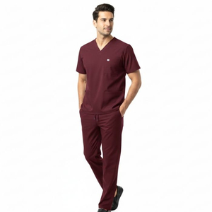 Vêtements médicaux pour hommes en gros, uniformes de médecin en coton, vêtements d'hôpital, logo personnalisé OEM, uniformes respirants personnalisés - Product Image 1