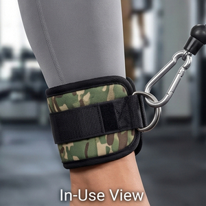 Sangles de cheville réglables en nylon avec Velcro pour entraînement, sangles de cheville pour machine à câble, support de jambe, unisexe - Product Image 2