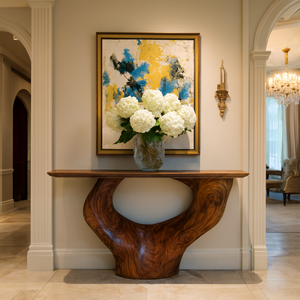 Live Edge Wood <b>Console</b> <b>Table</b> Solid Wood <b>Rustic</b> Furniture Decor Housewarming Gift Solid Wood Modern Sculptural <b>Console</b> <b>Table</b> - Product Image 4