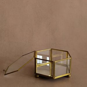 Boîte à bijoux classique en métal, forme cube avec couvercle, écologique, légère, décorative, pour colliers, montres, bijoux, boîte de rangement - Product Image 6