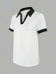Polo personnalisé en gros pour femme, uniforme professionnel, 220 grammes, T-shirt polo sur mesure - Product Image 5
