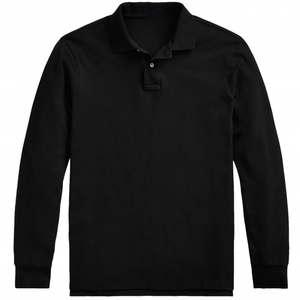 Custom Logo 200GSM Heavyweight 100% Cotton Stand <b>Collar</b> Polo <b>Shirt</b> for Men, Blank Golf Polo <b>T</b>-<b>shirts</b> - Product Image 5