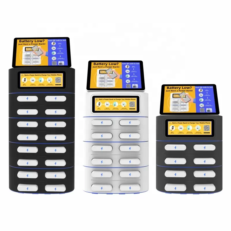 Kreditkarten zahlung Shared Charging Cabinet Machine Rental Power Bank Station Software und System können angepasst werden