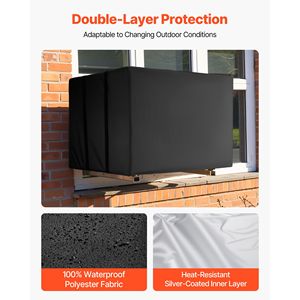 Copertura per Condizionatore Domestico 20.87 X 15.75 X 14.96 Pollici, Doppio Strato in Tessuto Poliestere Impermeabile - Product Image 3