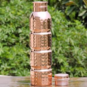 Nouvelle bouteille d'eau en cuivre design, couvercle anti-fuite, style élégant et luxueux, écologique, haute qualité, résistante à l'eau bouillante, idéale pour la salle de sport - Product Image 4