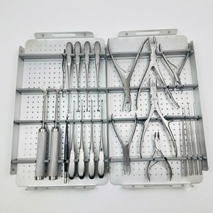 Ensemble d'instruments de chirurgie de la colonne lombaire avec boîte de stérilisation, instruments chirurgicaux orthopédiques pour la colonne vertébrale, réutilisables et autoclavables - Product Image 1