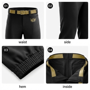 Pantalon de baseball professionnel en sublimation, grande taille, respirant, pour hommes, pantalon d'entraînement pour jeunes, pantalon d'entraînement de baseball personnalisé - Product Image 2