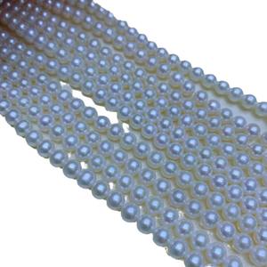 Collar de Perlas de Agua Dulce Naturales de 5-6 mm con Forma Circular Perfecta, Cadena de Clavícula con Luz Intensa, Brillante, Translúcida y Ligeramente - Product Image 5