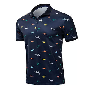 Men's Short Sleeve Best Polo <b>Shirt</b> With <b>Dinosaur</b> Print Knitted Polyester Casual Breathable Design Solid Color Men's Plus Size - Product Image 1