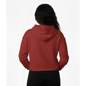 Sweat-shirt à capuche court pour femme, motif cerise Beautiful Disorder, en coton décontracté, à manches longues, pour l'automne - Product Image 2