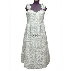 Robes décontractées imprimées au tampon, style indien, coupe trapèze, longues, 100 % coton, pour l'été, design moderne et élégant pour femmes - Product Image 1