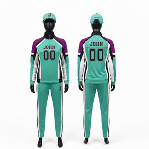 Traje de entrenamiento de fútbol americano para mujer de alta calidad en poliéster y spandex, negro con paneles en contraste, chándal deportivo con logo de transferencia térmica. - Product Image 2