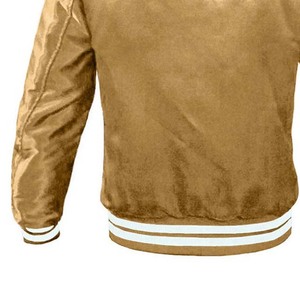 Hot Selling Outdoor Fashion Varsity Style <b>Canvas</b> <b>Jackets</b> <b>Men</b> High Quality Waterproof Breathable Stand Front Button Decoration - Product Image 5