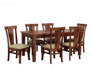 Ensemble de table et chaises de salle à manger modernes avec dossier long, 6 chaises, table de salle à manger avec plateau en bois, qualité supérieure - Product Image 3
