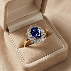 Anillo de Zafiro Natural con Certificado IGI, Oro Sólido de 14K/18K, Anillo Clásico de Compromiso y Boda, Joyería Nupcial de Lujo para Mujer - Product Image 3