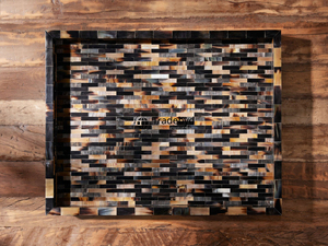 Bandeja de Servir de Cuerno Hecha a Mano, Moderna, de Primera Calidad, Elegante Adorno Decorativo para Mesa, por Tradebyd - Product Image 4