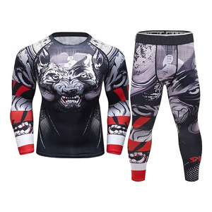 Ensemble de compression Elite, vêtements de performance athlétique, vêtements de sport respirants, vêtements d'entraînement sportifs à séchage rapide, vêtements de fitness pour hommes - Product Image 2