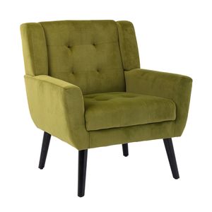 Poltrona Ergonomica Moderna in Morbido Velluto con Gambe Nere per Soggiorno e Camera da Letto, Uso Interno Domestico - Product Image 5