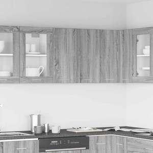 Mobile da Cucina Sospeso in Legno Ingegnerizzato Grigio Medio Sonoma - Product Image 1