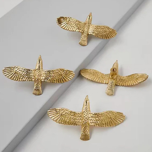 <b>Gold</b> Eagle Brass <b>Knobs</b>, Lovely Animal Handles for <b>Cabinet</b> and Kids Furniture Metal <b>Knobs</b> - Product Image 2
