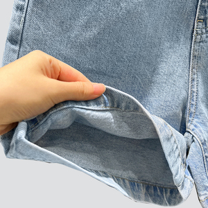 Shorts de Mezclilla de Alta Calidad para Mujer, con Cintura Alta, Detalles Artísticos en Paneles, Lavado Vintage, Corte Holgado - Product Image 6
