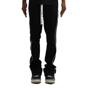 Pantalones Deportivos Casuales de Alta Calidad para Hombre, Corte Regular, Antiarrugas, Estilo Jogger, Anchos y Acampanados - Product Image 1
