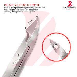 Ensemble professionnel de pinces à cuticules avec système à double ressort, outil de suppression des peaux mortes à bord tranchant pour manucure et pédicure en salon - Product Image 5