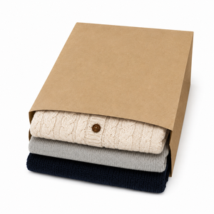Sac de courrier en papier kraft écologique EcoRev Brand ECO50, modèle standard plat, fermeture autocollante, impression offset, recyclable, luxe - Product Image 6