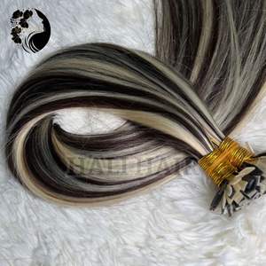 Vietnamien 100% Remy kératine humaine droite extensions pré-collées Super Double dessiné couleur naturelle pas de nœuds simple dessiné teint - Product Image 3