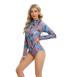 Maillot de bain sans couture en tissu personnalisé bleu, maillots de bain de haute qualité, nouveau design, maillot de bain une pièce pour femmes, bikini. - Product Image 2