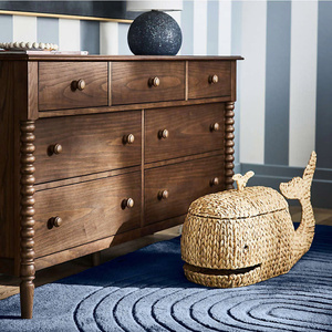 Panier de rangement en jacinthe d'eau de haute qualité en forme de baleine, design unique, bac de rangement pour jouets avec couvercle, provenant du Vietnam (vente en gros) - Product Image 4