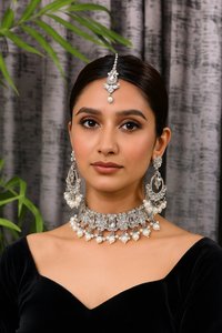 Women's Wedding <b>Blue</b> Crystal Brass Gold Plated Jewelry Set <b>Necklace</b> Earrings Ring Rhinestone CROWN Shape Micro Insert Statement - Product Image 1