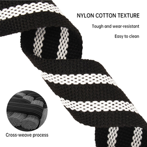 Sangles de musculation en coton - Haute qualité, légères, respirantes, réglables, antidérapantes, légèrement extensibles, portables, personnalisables - Product Image 3