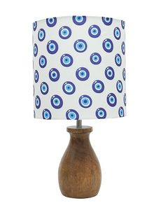 Lámpara de Mesa Moderna de Madera con Diseño Decorativo de Hojas y Ojo Turco para Sala de Estar y Dormitorio - Product Image 3