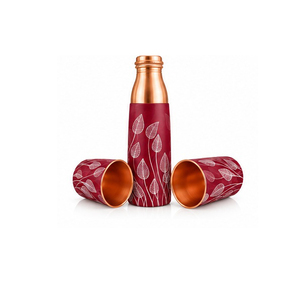 Pure Copper Novelty Design Portable Reusable <b>Water</b> <b>Bottle</b> for Kitchen Office Travel <b>Gym</b> School Hydration Everyday Drinking Needs - Product Image 5