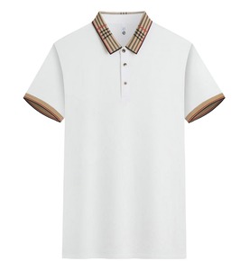 <span class=keywords><strong>Polo</strong></span> de hombre para verano, de color <span class=keywords><strong>s</strong></span>ólido, con cuello vuelto, bolsillo de color, manga corta elástica, camisa de negocios. - Product Image 2
