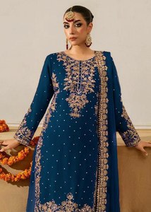 Conjunto Indio-Pakistaní Rosa Bordado, Traje Anarkali de Manga Larga con Dupatta, Vestido para Ceremonia de Boda - Product Image 4