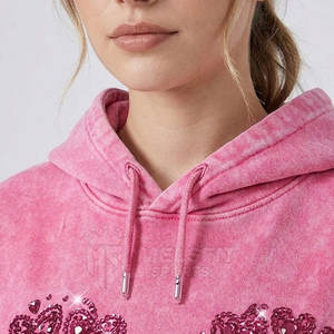 Sudaderas de Punto con Pedrería y Lavado Ácido para Mujer, Modernas, Ligeras, de Secado Rápido, Tejido Cómodo, Perfectas para el Uso Diario - Product Image 6