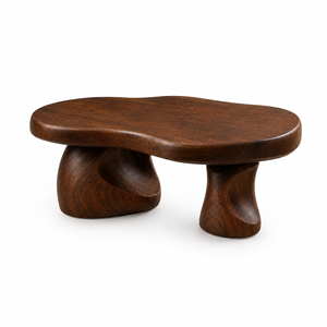 Organic Walnut Solid Wood Handmade <b>Coffee</b> <b>Table</b> <b>Midcentury</b> Modern Sculptural Living Room Furniture - Product Image 1