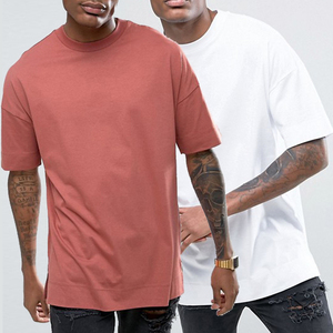 Camiseta de Manga Corta para Hombre, Cuello Redondo, Color Sólido, Lisa, Informal, Tejido de Punto, 100% Algodón, Talla Grande - Product Image 1