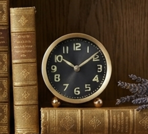Elegant Round Table Clock With Gold Plated Finished Golden Needles Black Dial Perfect For Stylish Home Decoration - Product Image 6