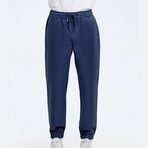 Pantalones Deportivos Casuales para Hombre, Ligeros, Talla XL, Color Azul Marino Sólido, Poliéster, Cintura Elástica con Cordón, Bolsillos Laterales, para Otoño - Product Image 3